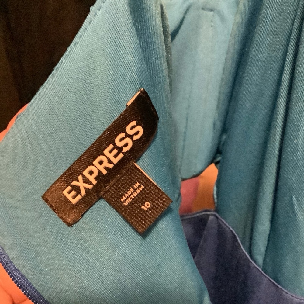 Express - blue, cutout maxi dress, sz 10 - Picture 6 of 6